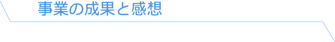 事業の成果と感想